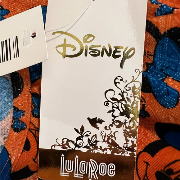 New LuLaRoe Disney Irma Hi-Lo Tunic Orange and Blue Minnie Mouse w/Bows Size XS - Picture 6 of 9